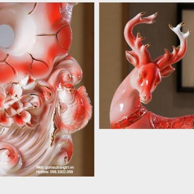 tượng hươu tài lộc trang trí nhà cửa, tượng hươu